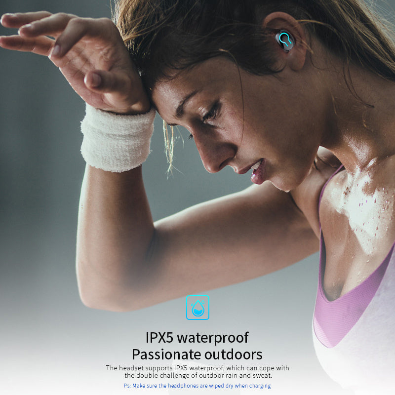 Wireless bluetooth headset with mobile powerbank