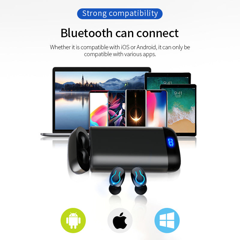 Wireless bluetooth headset with mobile powerbank