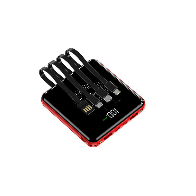 20000mAh Mirror With Four-wire Shared Wireless Power Bank