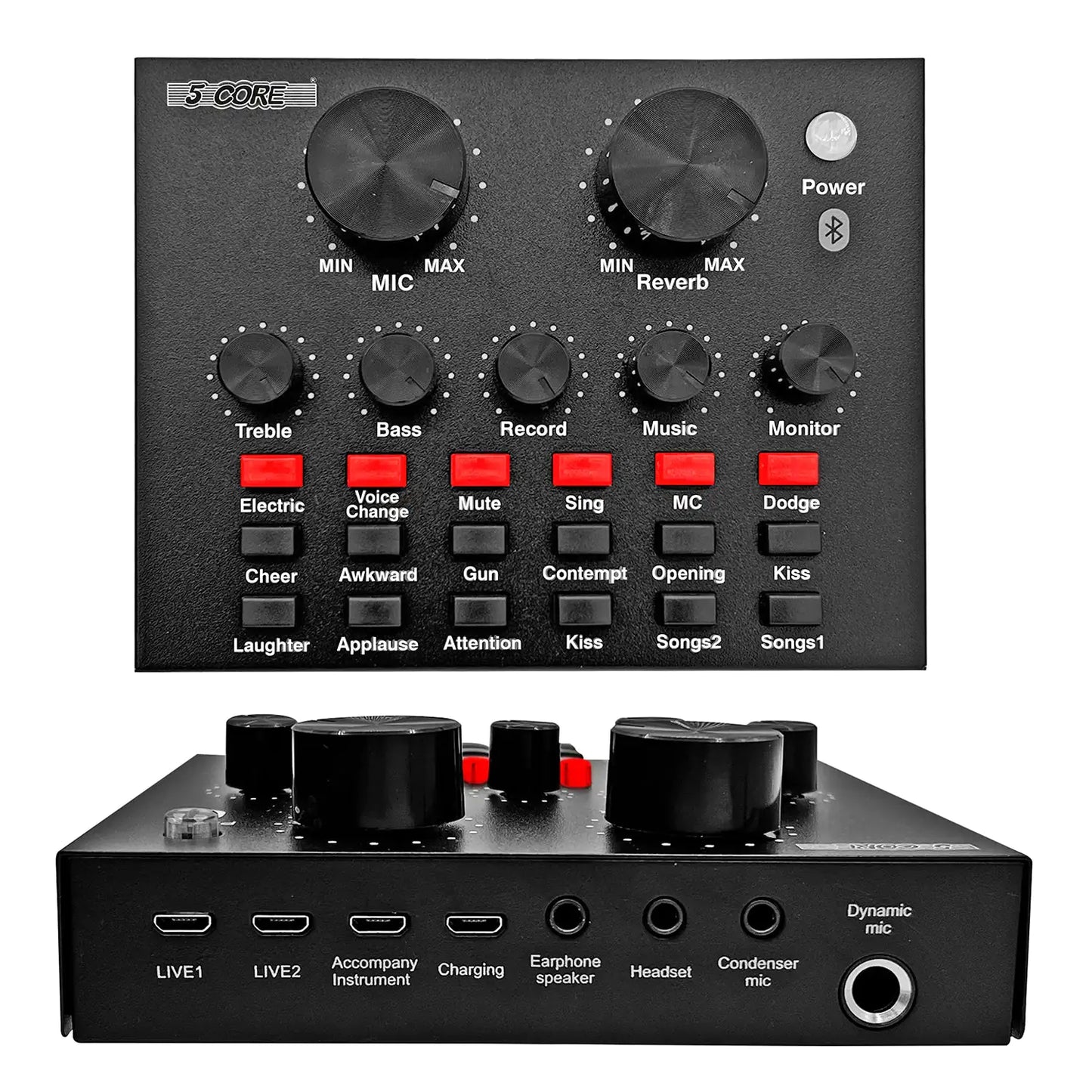5Core Recording Microphone Podcast Bundle Professional Condenser Cardioid Mic Kit w Boom Arm