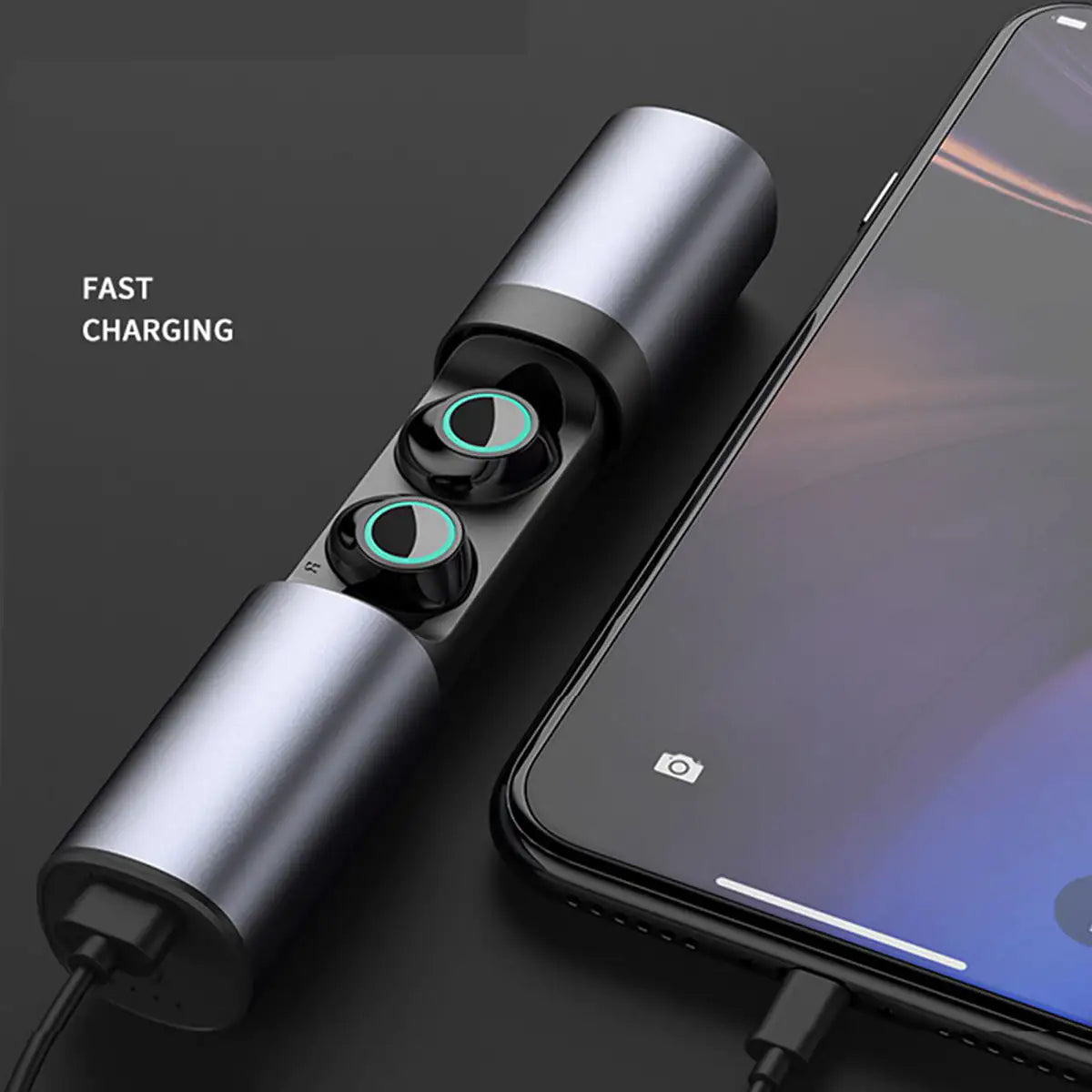 True Twin 2 In 1 Wireless Headphones With Power-bank Phone Charger