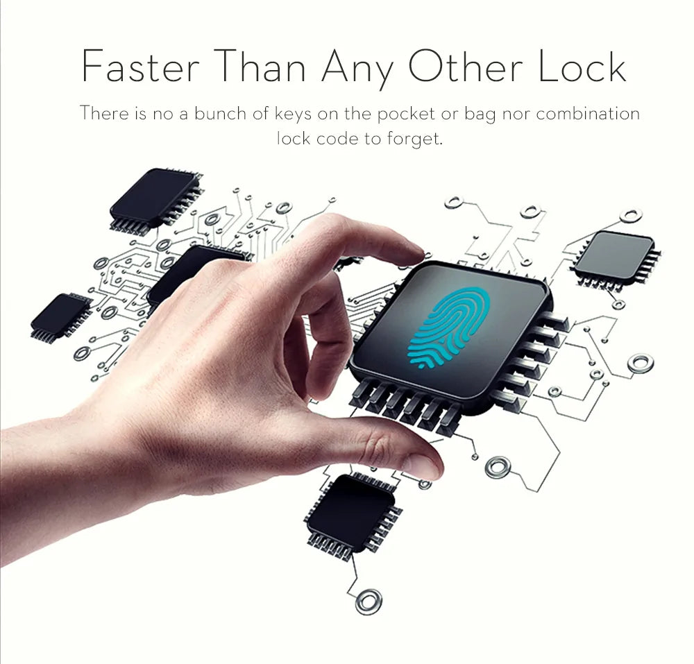 USB Rechargeable Fingerprint Bluetooth Padlock