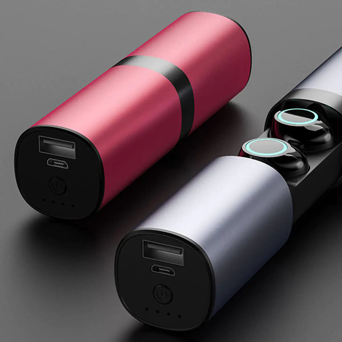 True Twin 2 In 1 Wireless Headphones With Power-bank Phone Charger