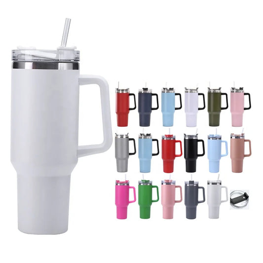 Beauchy Custom 40oz Tumbler With Handle Tumblers Water Bottle with Straw