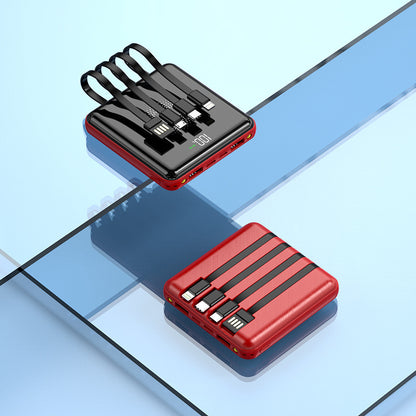 20000mAh Mirror With Four-wire Shared Wireless Power Bank