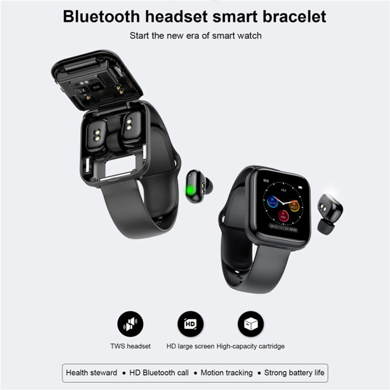 X5 Smart Watch Bluetooth Earphones Waterproof 2 in 1 Smart Watch With Earbuds
