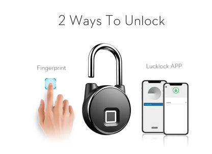 USB Rechargeable Fingerprint Bluetooth Padlock