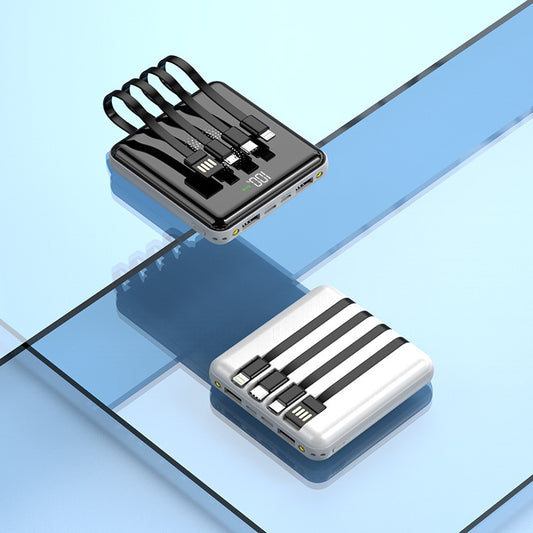 20000mAh Mirror With Four-wire Shared Wireless Power Bank