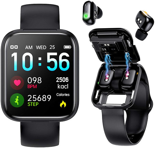 X5 Smart Watch Bluetooth Earphones Waterproof 2 in 1 Smart Watch With Earbuds