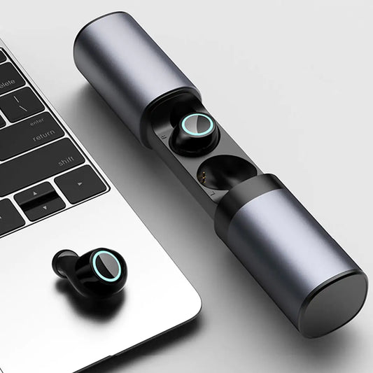 True Twin 2 In 1 Wireless Headphones With Power-bank Phone Charger